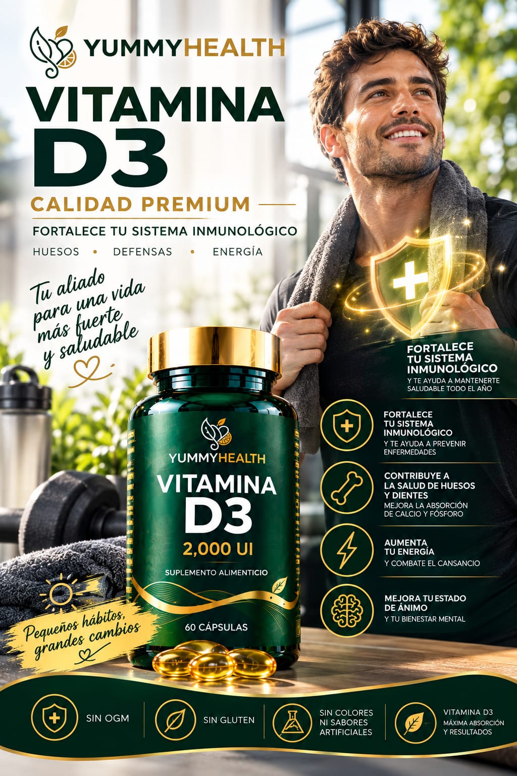 VITAMINA D3 PREMIUM 2000 UI- TU DOSIS DIARIA DE BIENESTAR