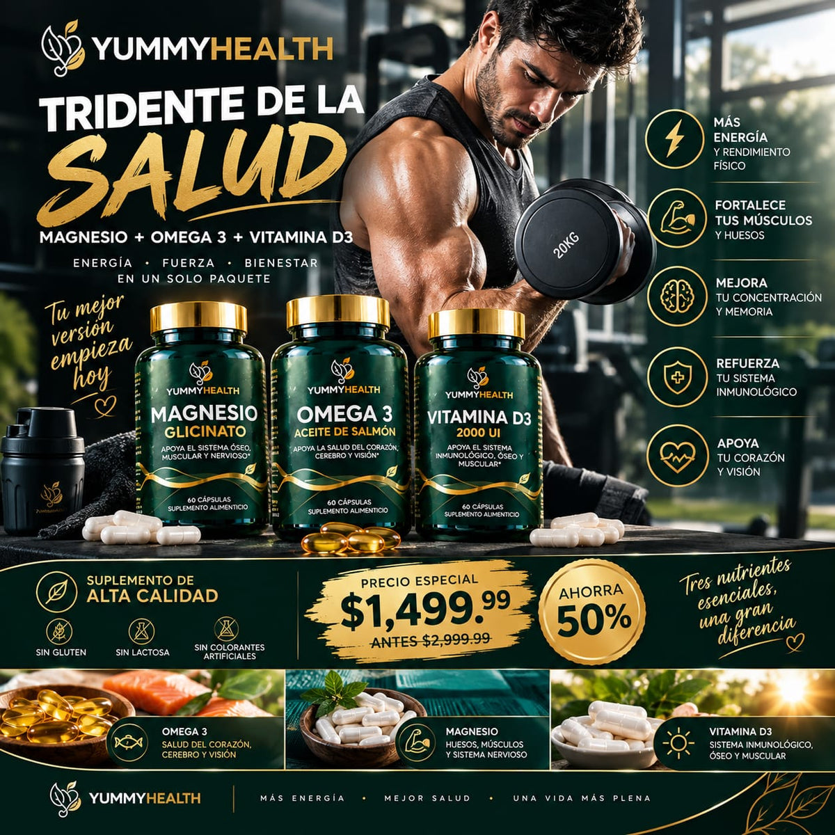 TRIDENTE DE LA SALUD YUMMY HEALTH